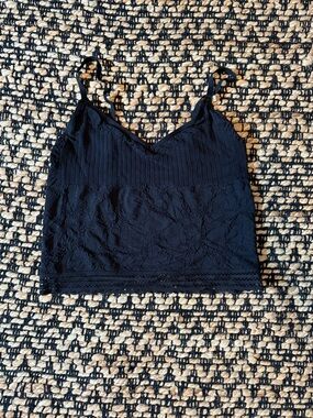Aerie superchill floral seamless cami in black size M